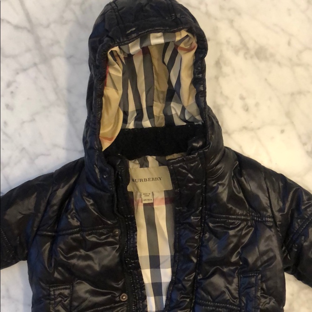 Infant Burberry Winter Puffer Jacket with Hood